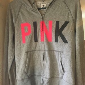 Victoria's Secret PINK Grey Zip Hoodie